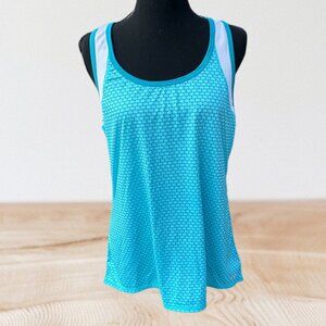 Women’s Aqua Blue Racerback Athletic Tank – Lightweight & Breathable